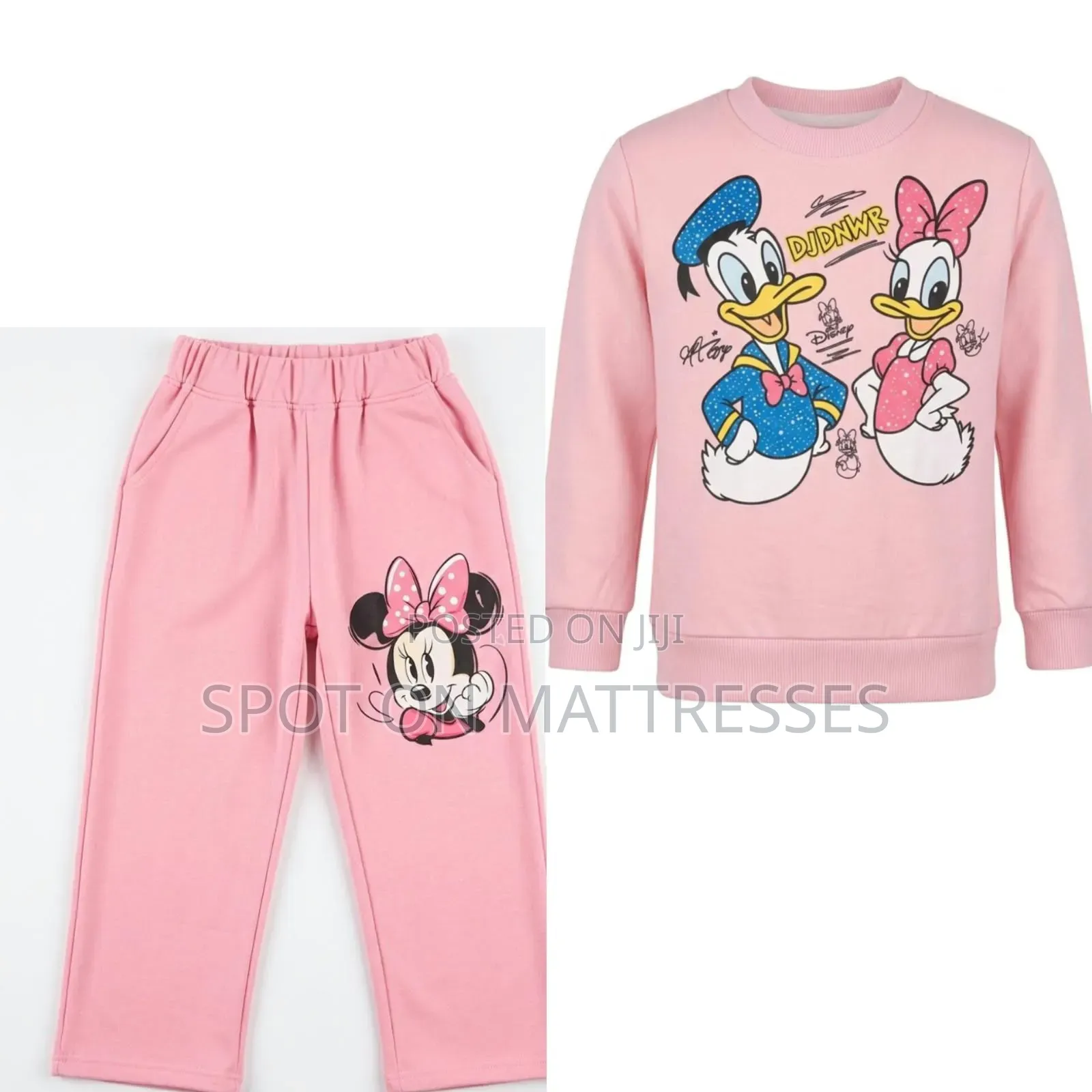 2pc Set for Baby Girls. Age 2-7years. Baby Pink/Hot Pink/Black.