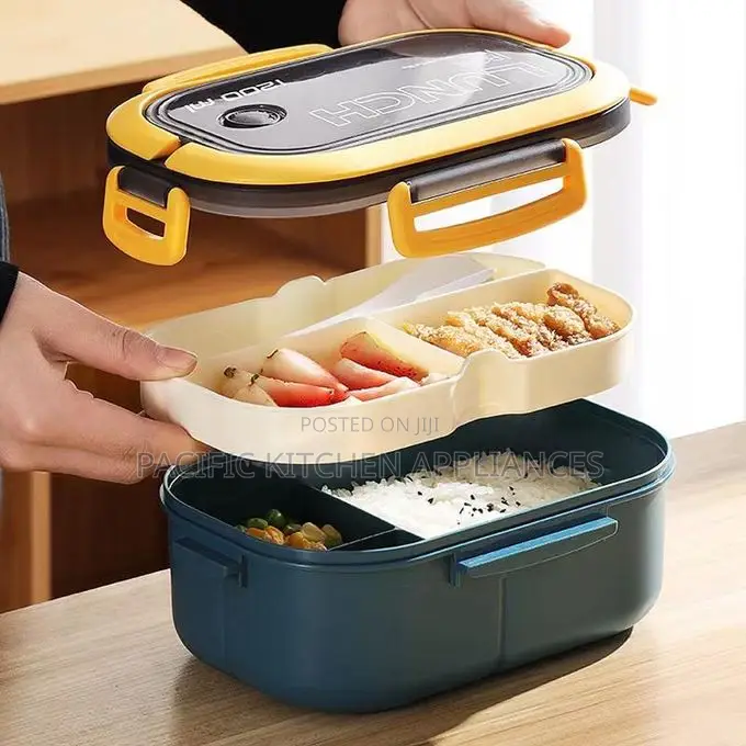 Lunchfresh Double-Layered Leak-Proof Lunch Box With Cutlery Set