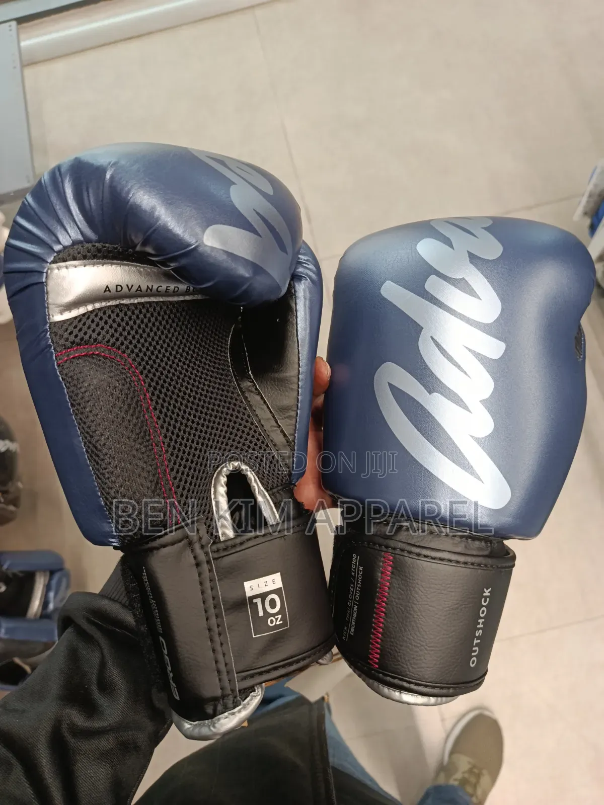 Advanced Pro Boxing Gloves 10 and 8 OZ Blue Black