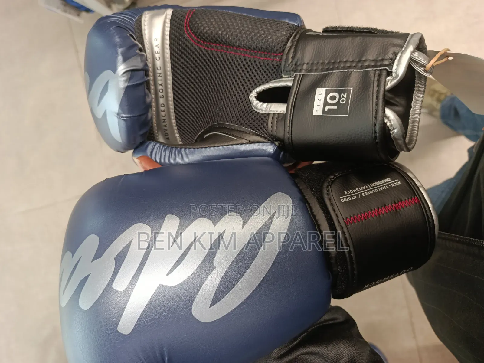 Advanced Pro Boxing Gloves 10 and 8 OZ Blue Black