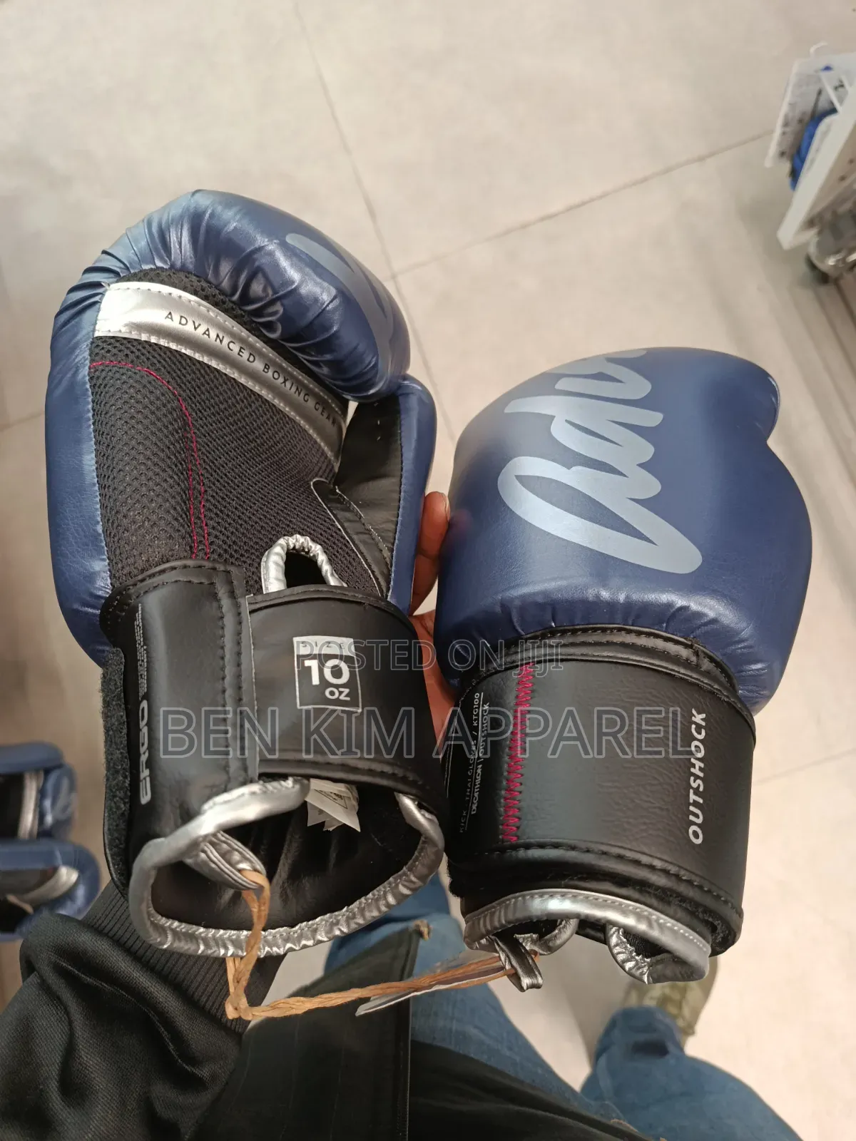 Advanced Pro Boxing Gloves 10 and 8 OZ Blue Black