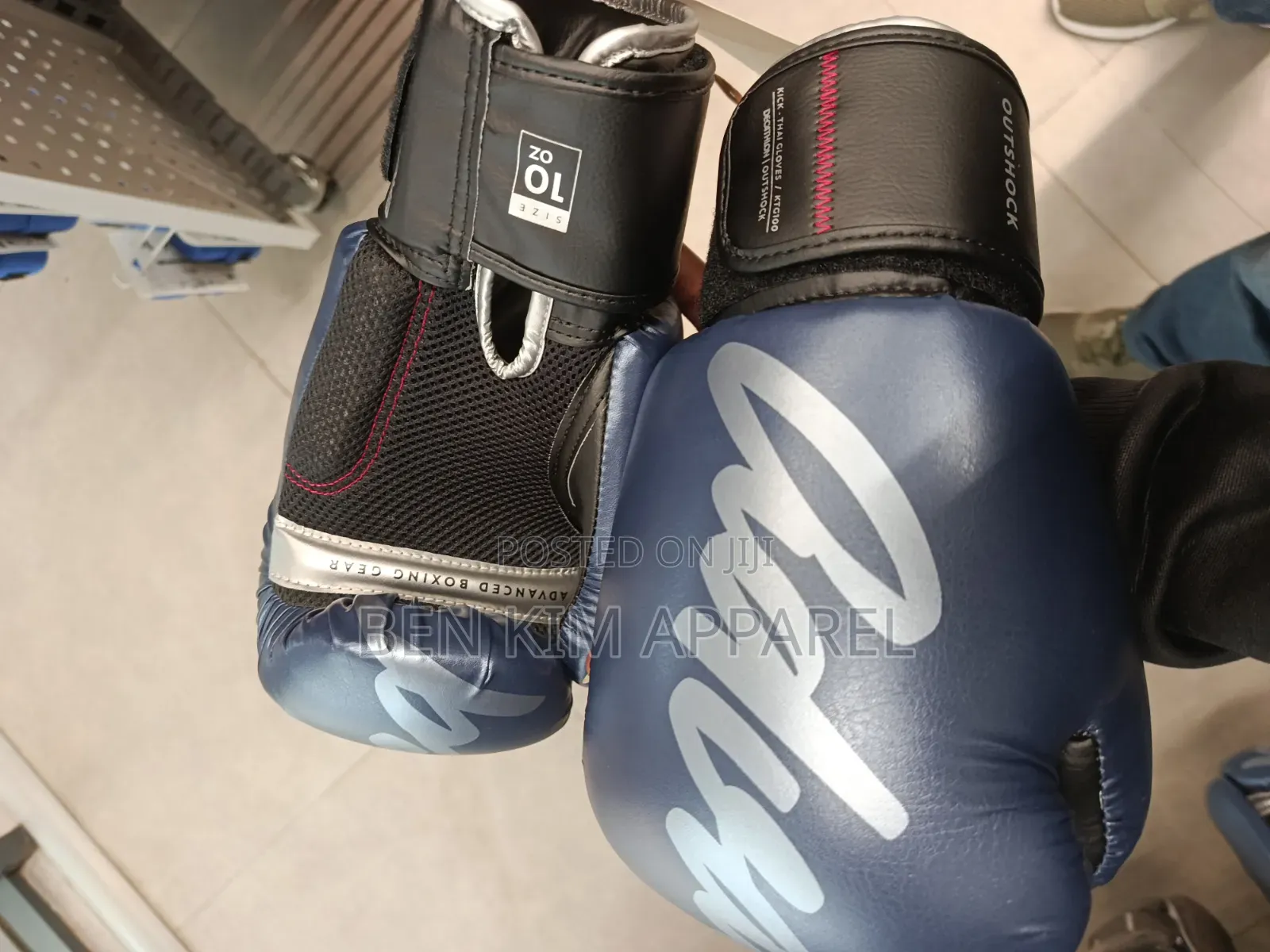Advanced Pro Boxing Gloves 10 and 8 OZ Blue Black