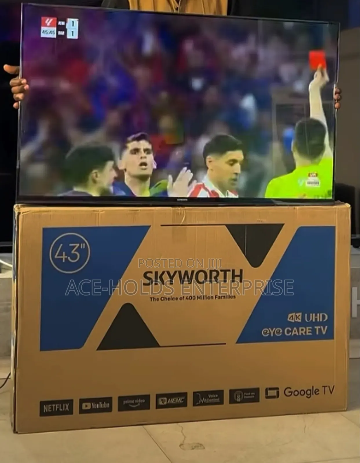 (Model:43G6500H) Skyworth 43 Inch 4K Smart Google Powered TV