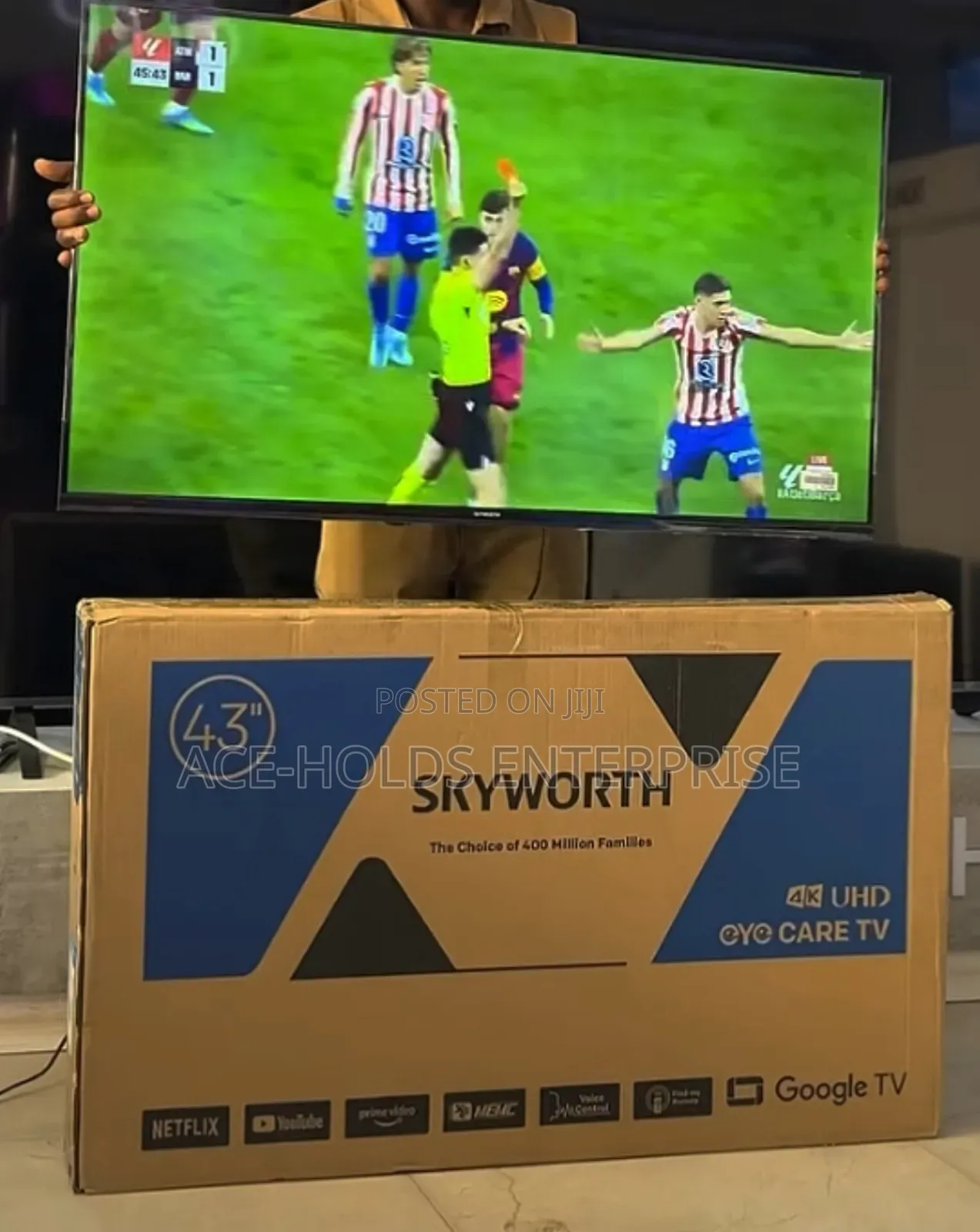 (Model:43G6500H) Skyworth 43 Inch 4K Smart Google Powered TV