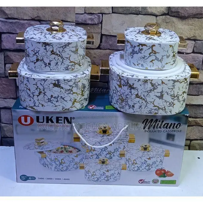Milano 4 Piece Insulated Hotpot Set – Food Warmer Serving Bowls
