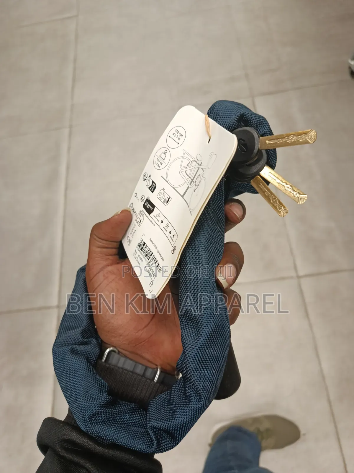 110cms High Protection Bike Lock 3 Keys 1.3 Kgs.