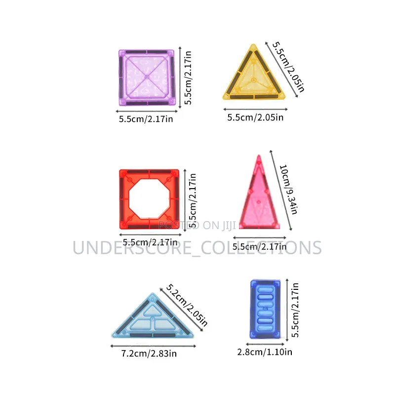 96 Pieces Building Magnetic Tiles