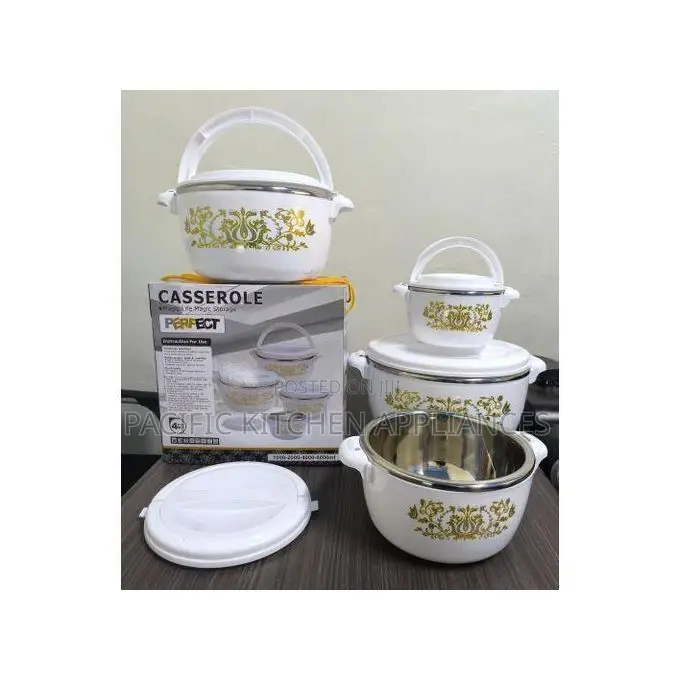 4-Piece Insulated Hotpot Set – Stainless Steel Inner Food Warmer