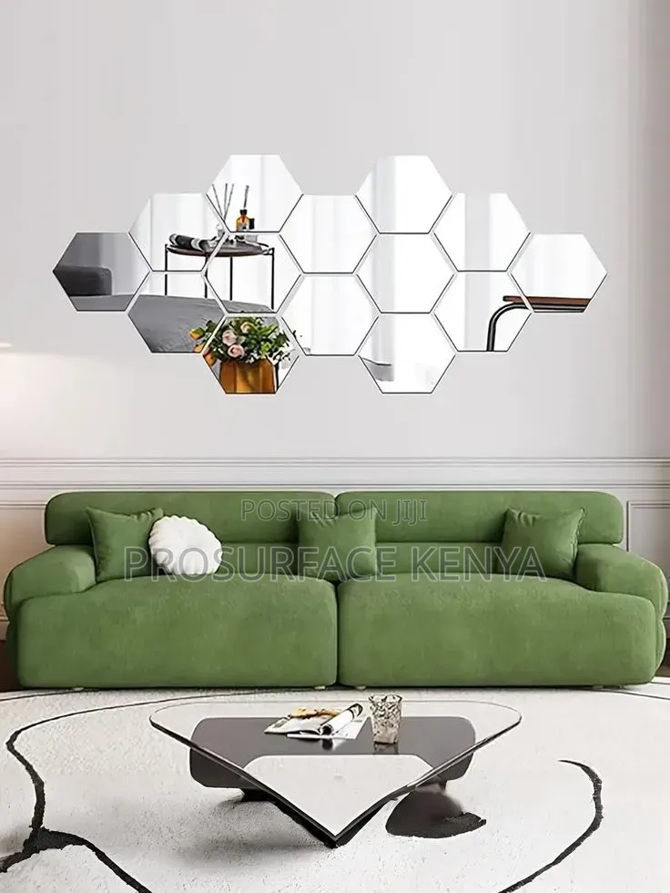 Hexagonal Mirrors Stylish Geometric Wall Décor