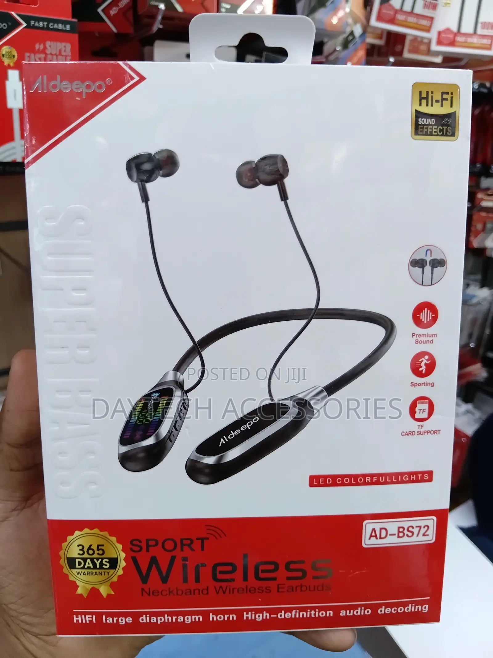 Aldeepo Ad-Bs72 Neckband Earphones With Memory Card Support.