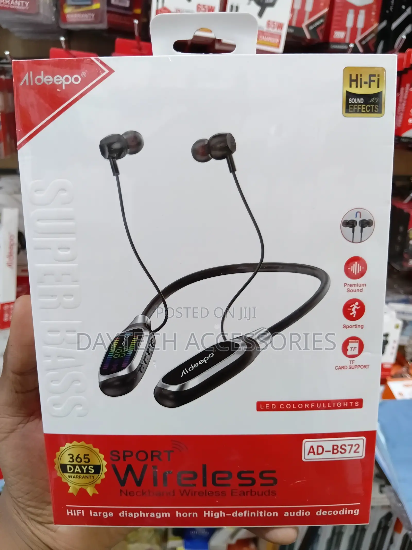 Aldeepo Ad-Bs72 Neckband Earphones With Memory Card Support.