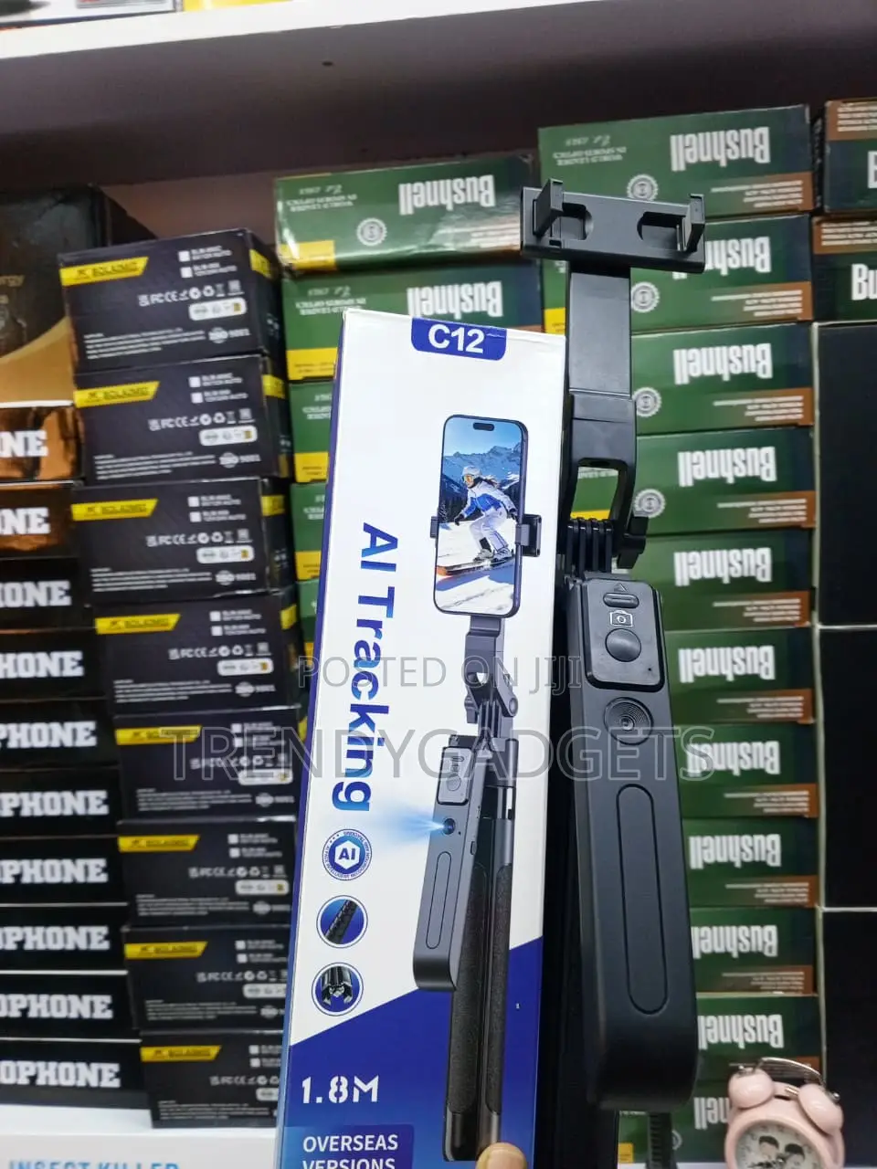 C12 1.8M Extendable AI Tracking Selfie Stick Tripod Stand