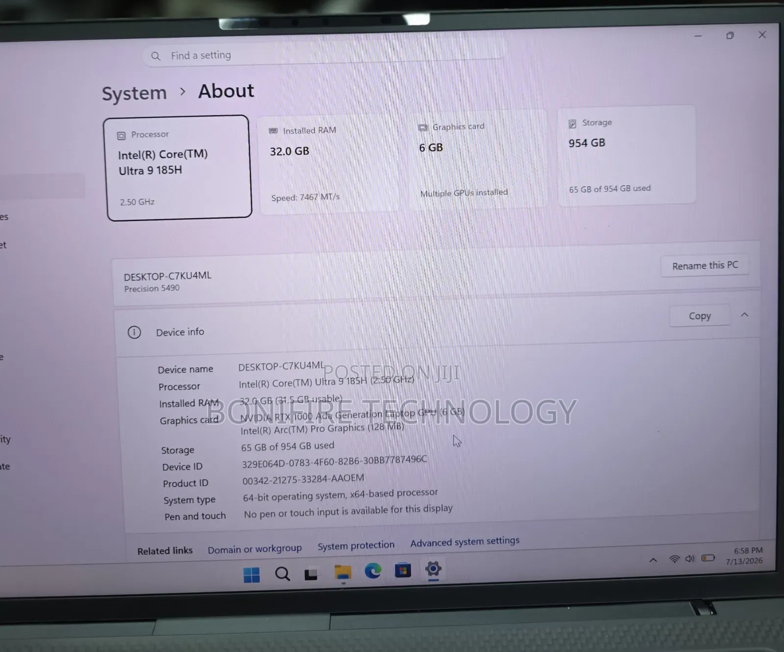 Laptop Dell Precision 5490 16GB Intel Core i7 SSD 1T
