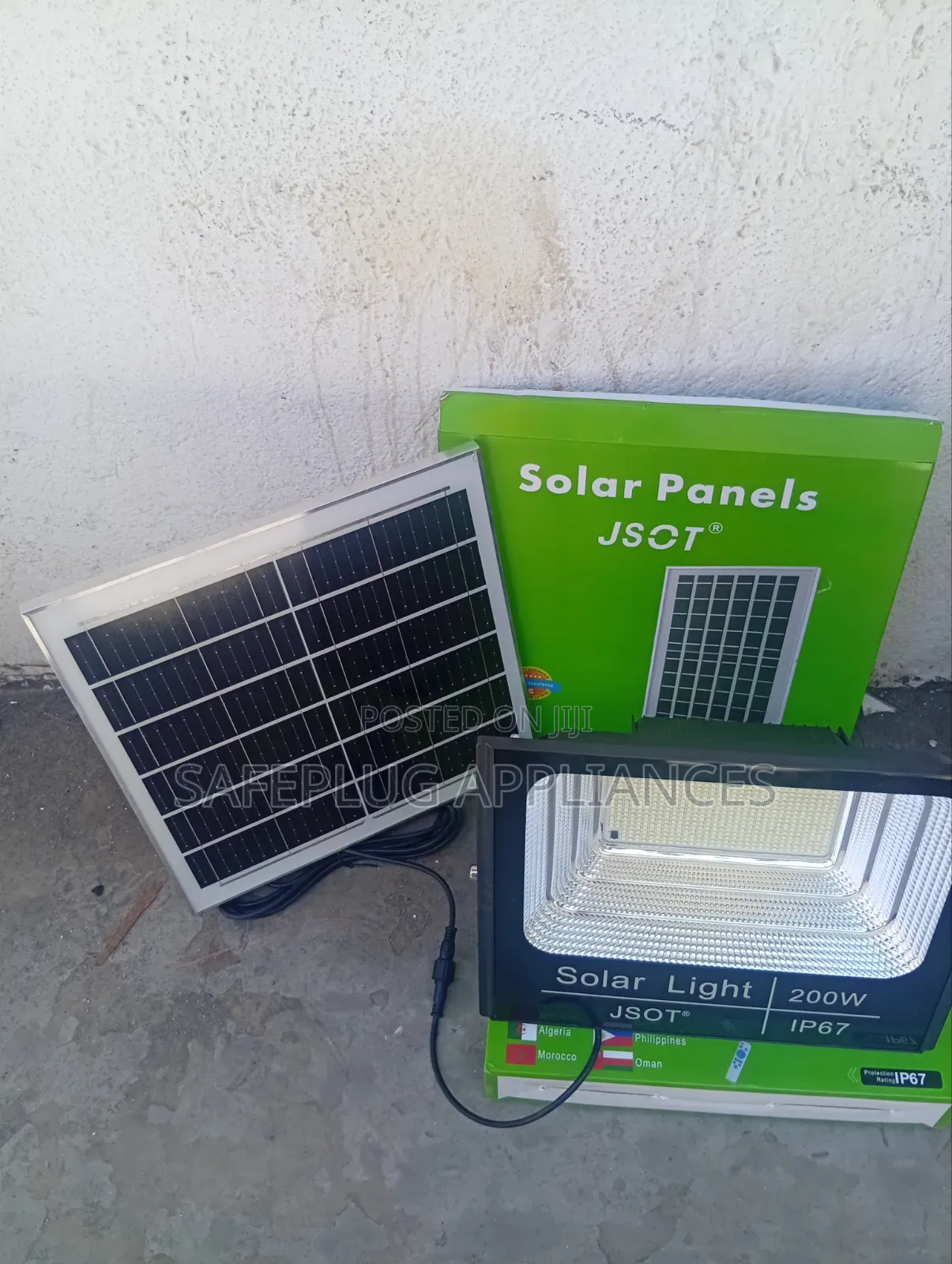 JSOT 200W Solar Flood Light With Powerful Outdoor Lighting