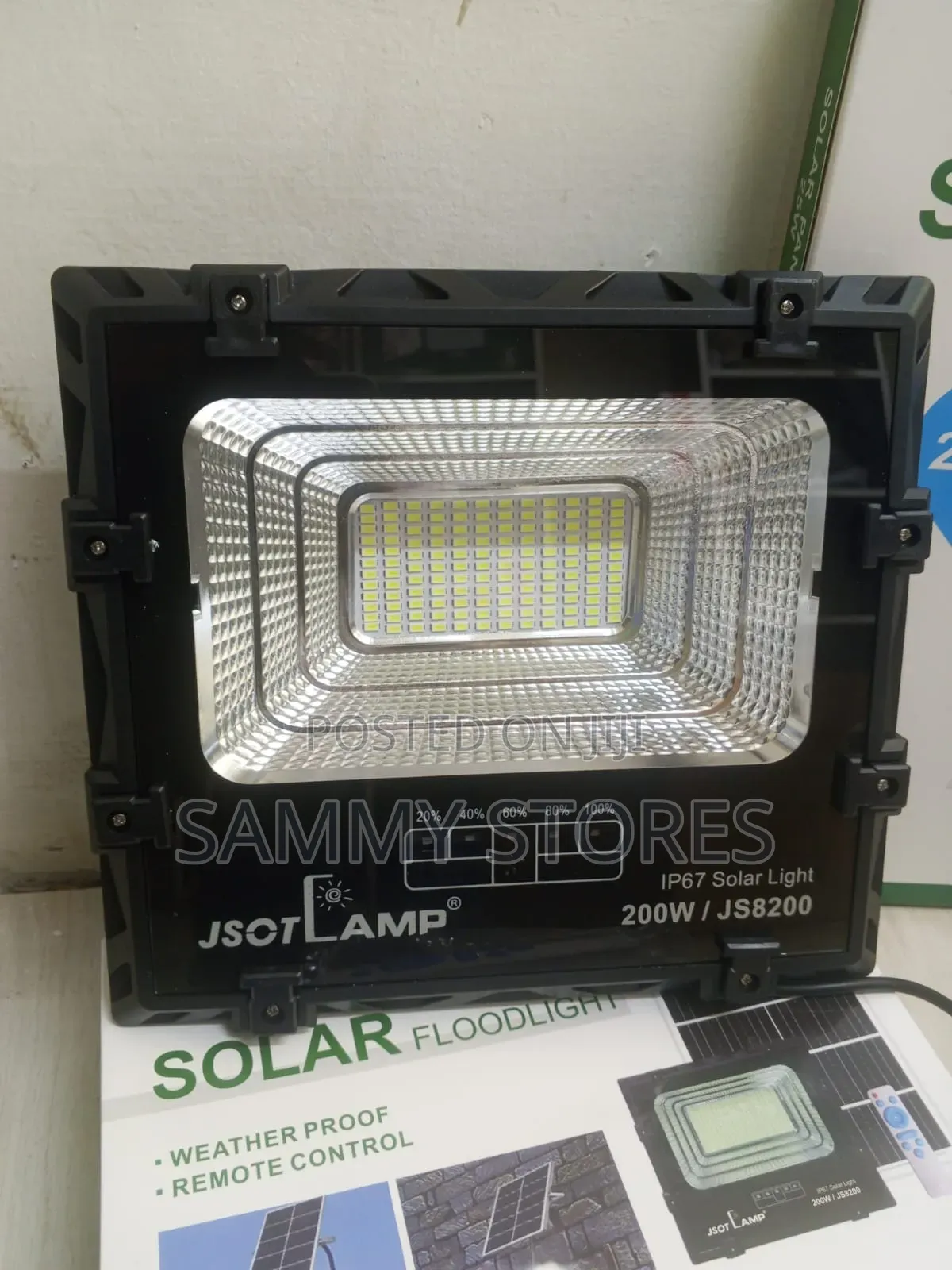 200W Solar Flood Light With Remote – JSOT Lamp Outdoor Lighting