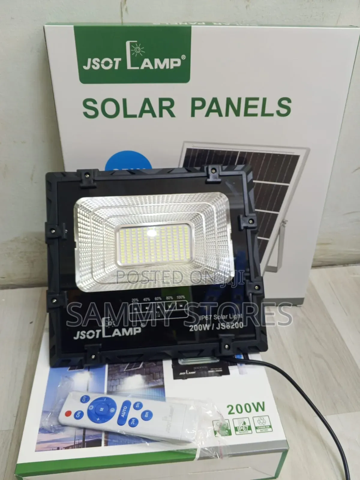200W Solar Flood Light With Remote – JSOT Lamp Outdoor Lighting