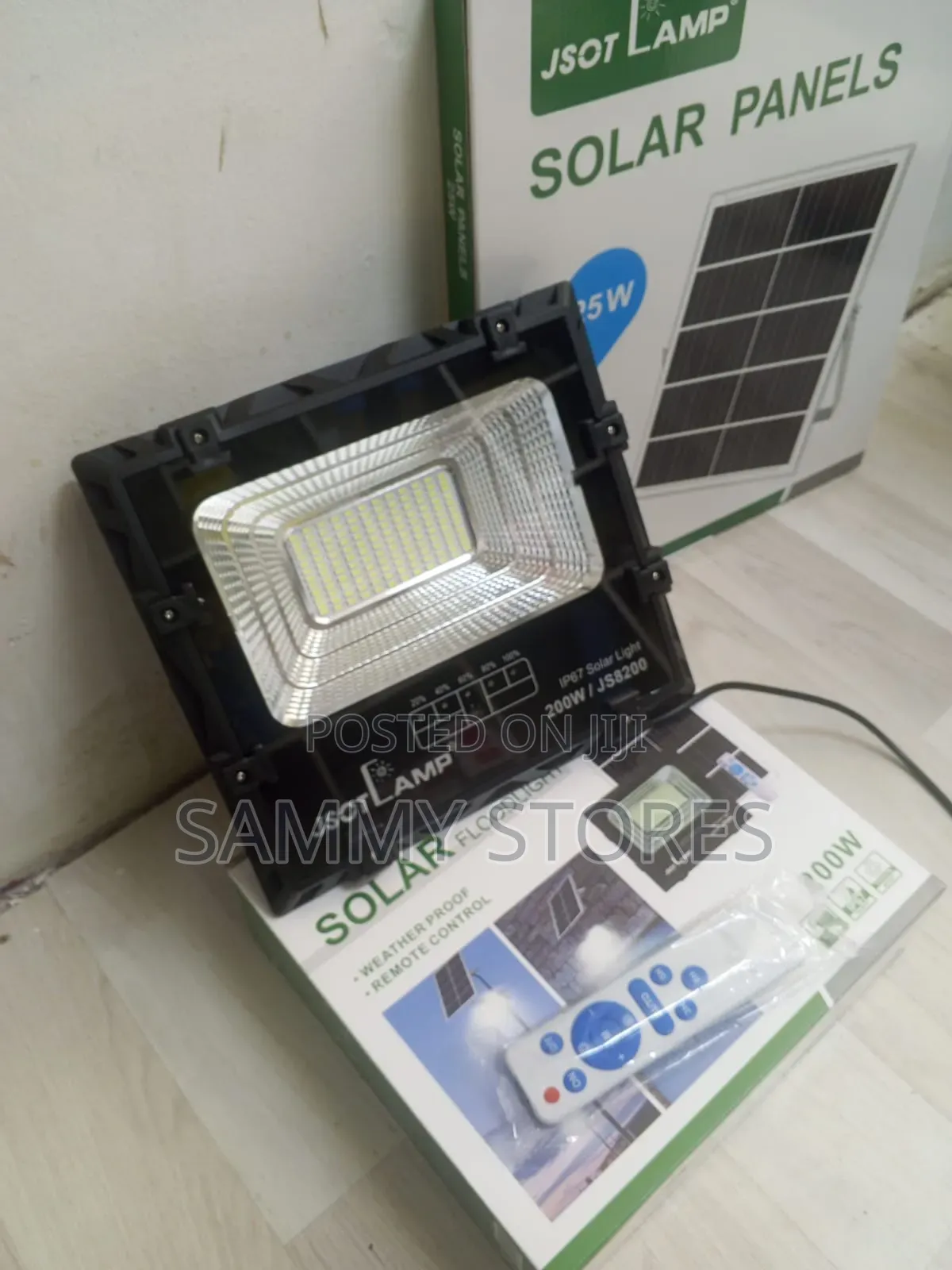 JSOT 200W LED Solar Floodlight – Outdoor Security Light