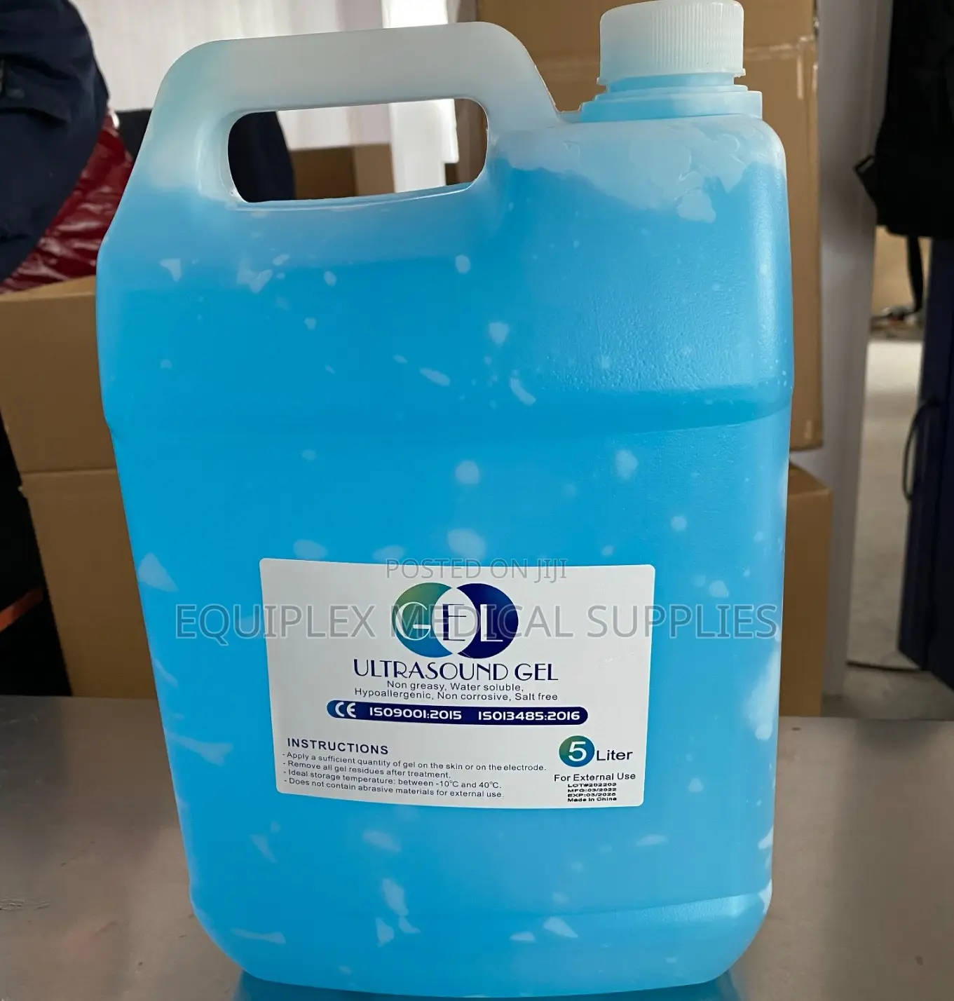 Non Corrosive and Salt Free Ultrasound Gel for Acoustic Coupling