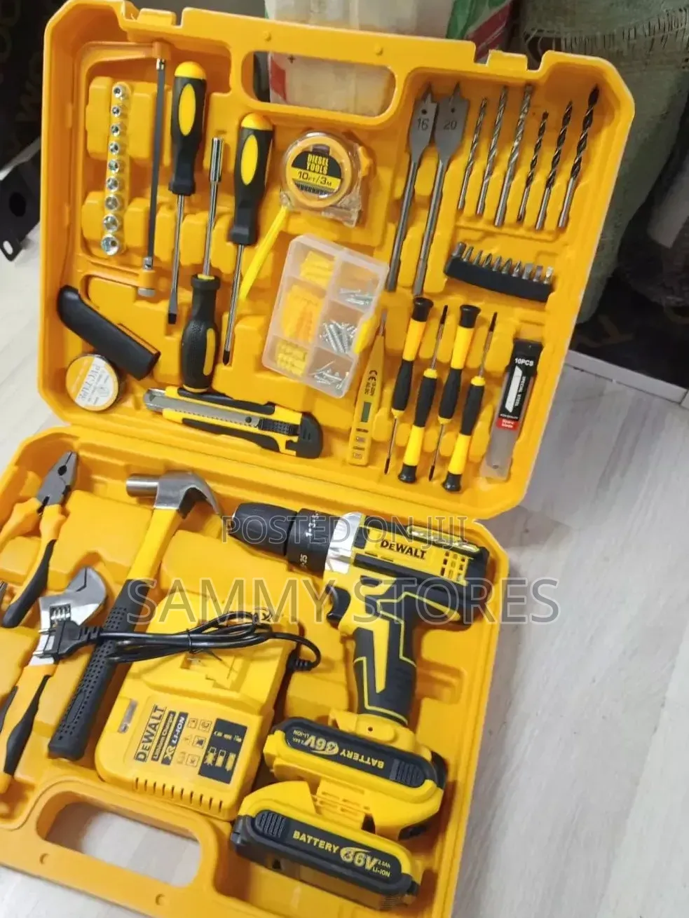 Multi Drill Tool Set With 2 Batteries, Bits, Screwdrivers and Pliers