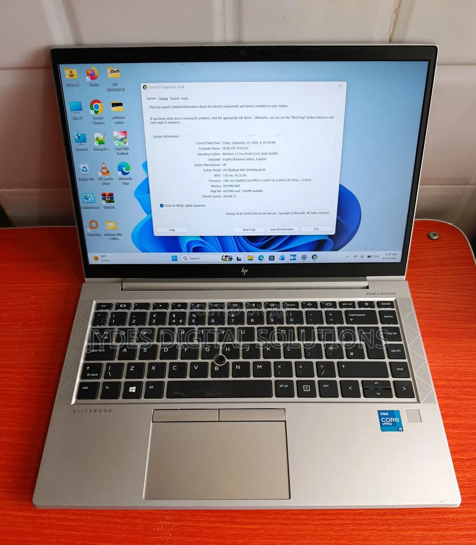 Laptop HP EliteBook 840 G8 8GB Intel Core i5 SSD 256GB