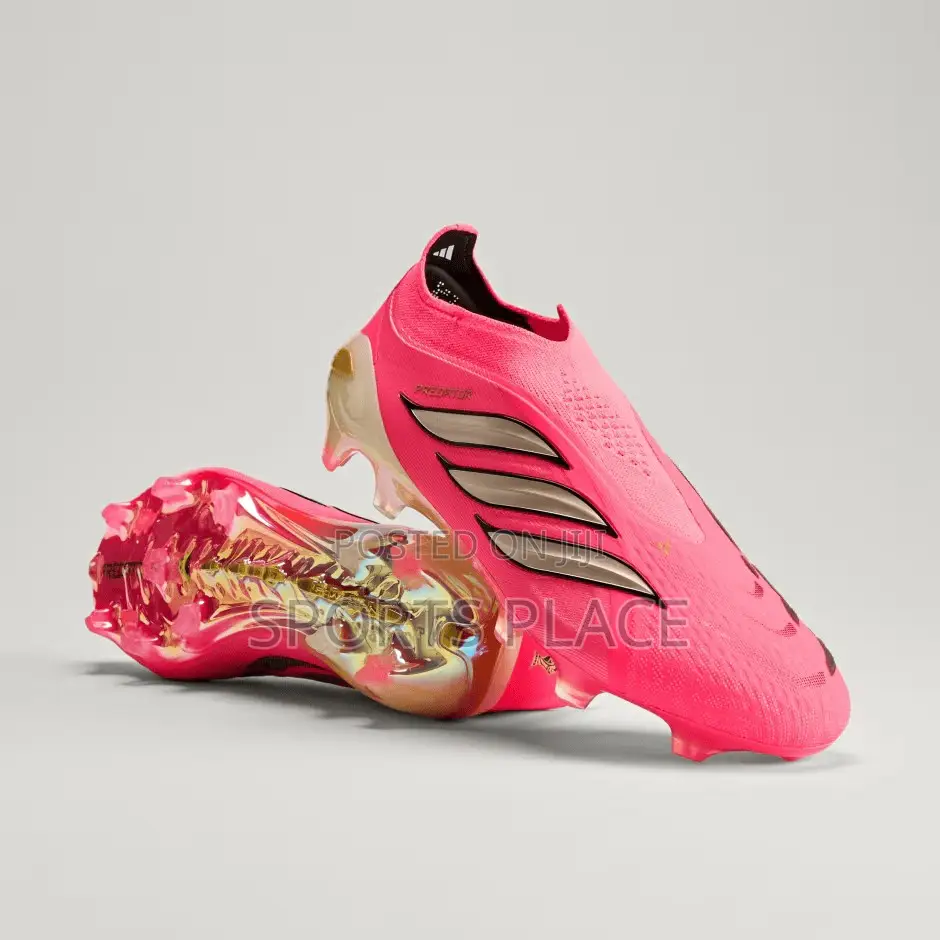 Adidas Pink World Cup Edition Predator Elite Laceless Cleats