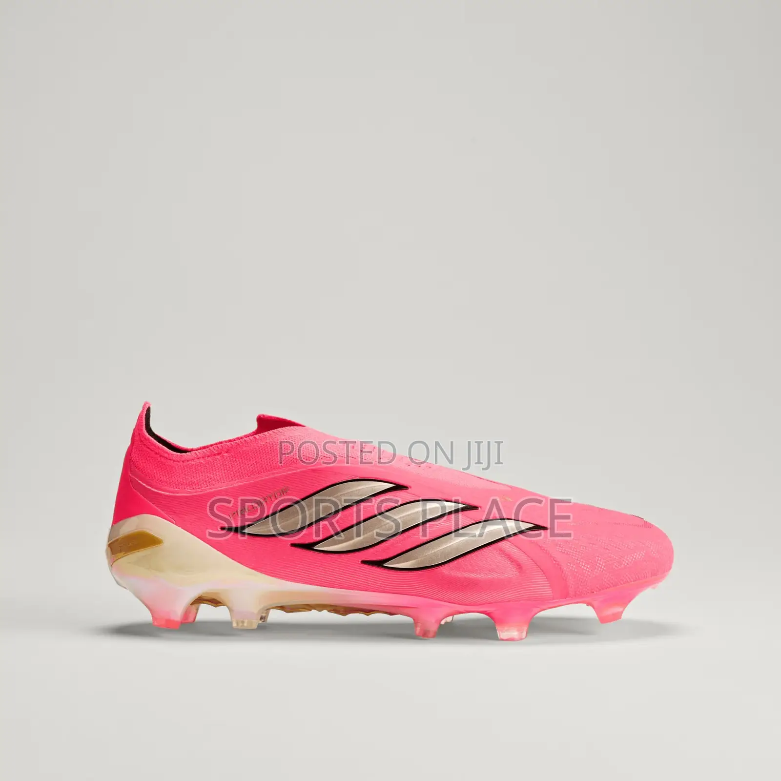Adidas Pink World Cup Edition Predator Elite Laceless Cleats