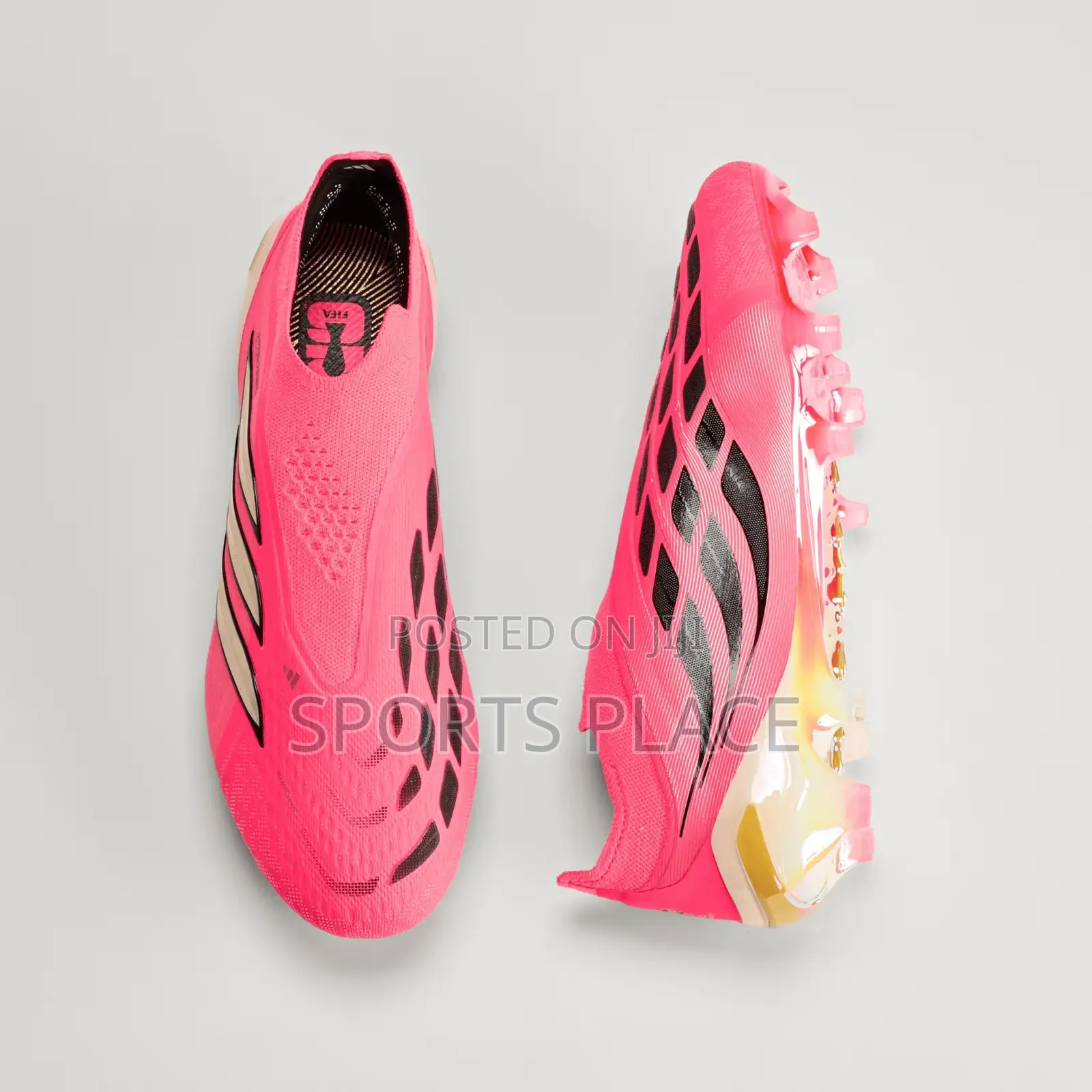 Adidas Pink World Cup Edition Predator Elite Laceless Cleats