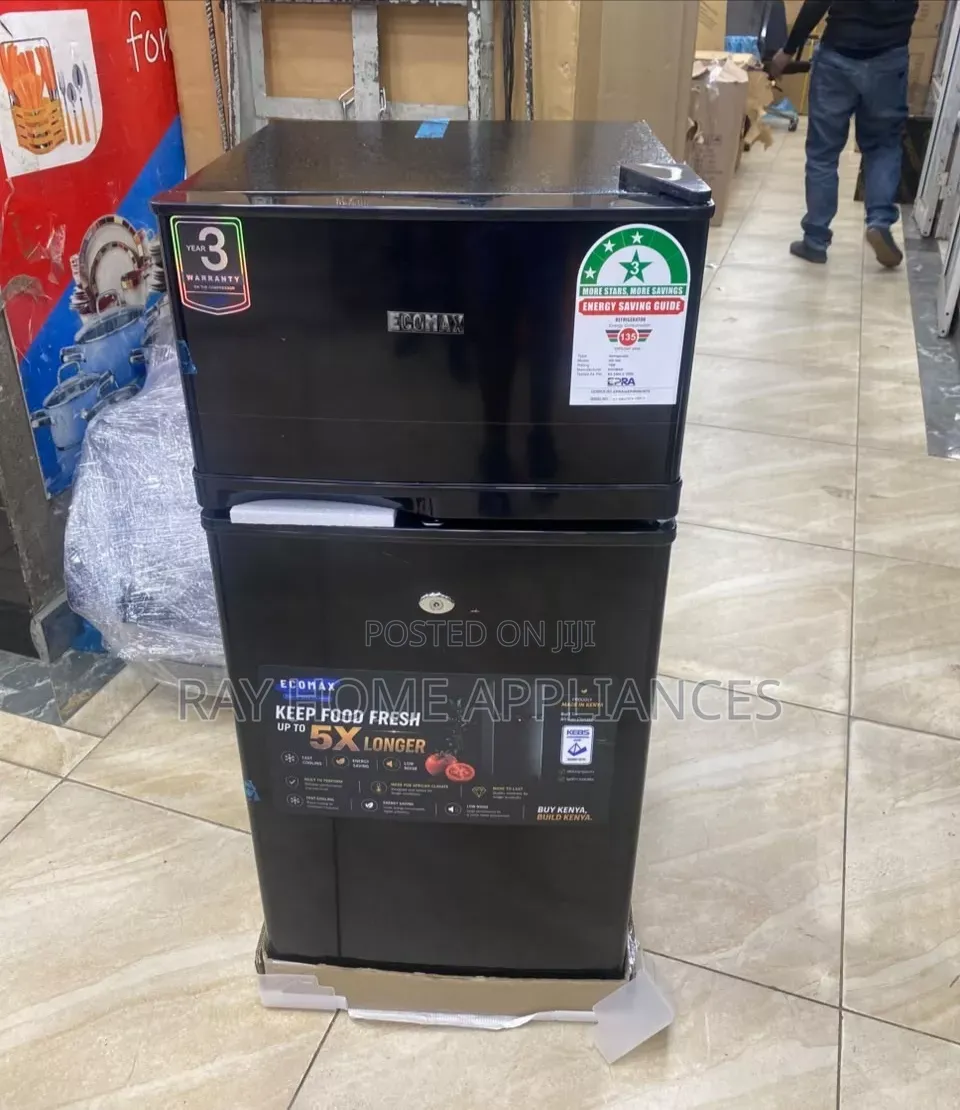 Ecomax 108Litres Double Door Refrigerator With Free Fridge Guard