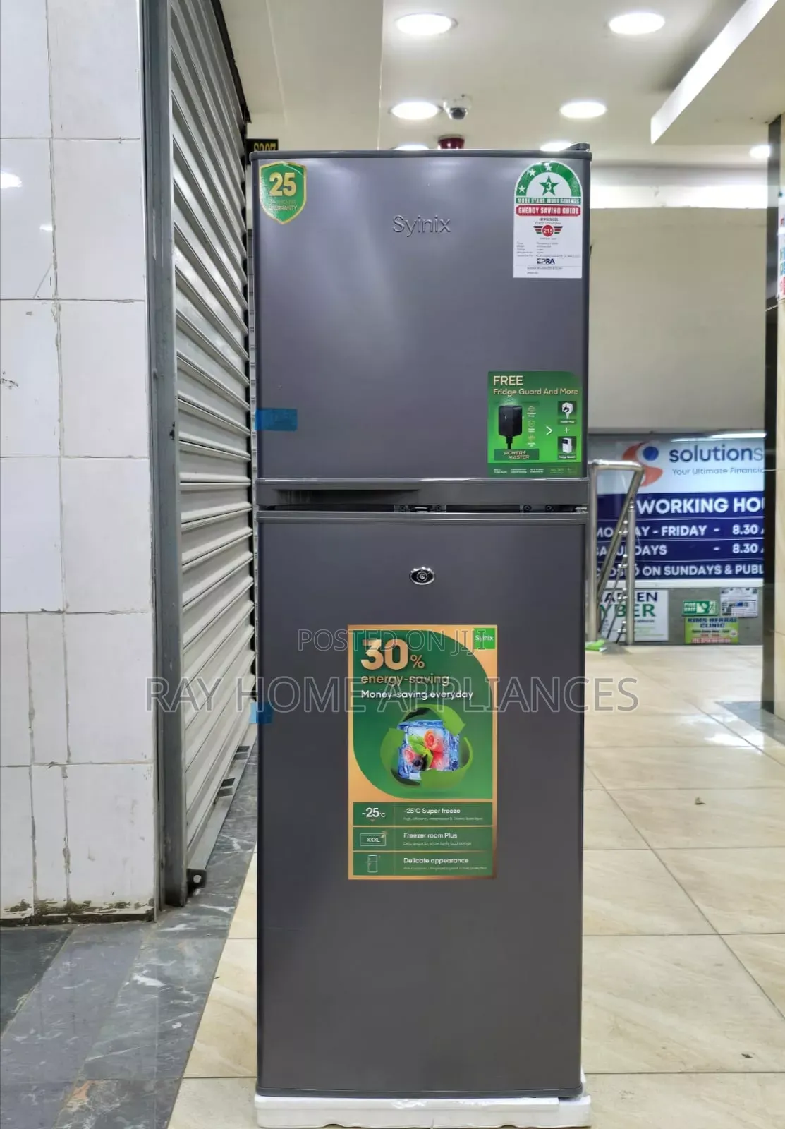 137litres Syinix Double Door Refrigerator