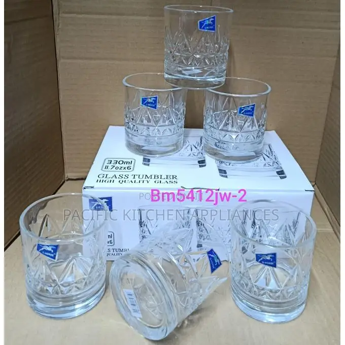 Set of 6pcs Water / JUICE Glasses HIGH QUALITY GLASS 330ML