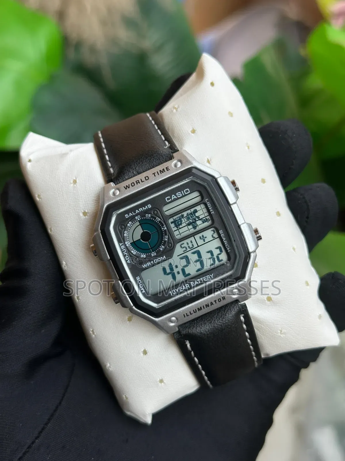 Casio Worldtime Watch for Men. Black/Green/Brown. Countrywide Delivery