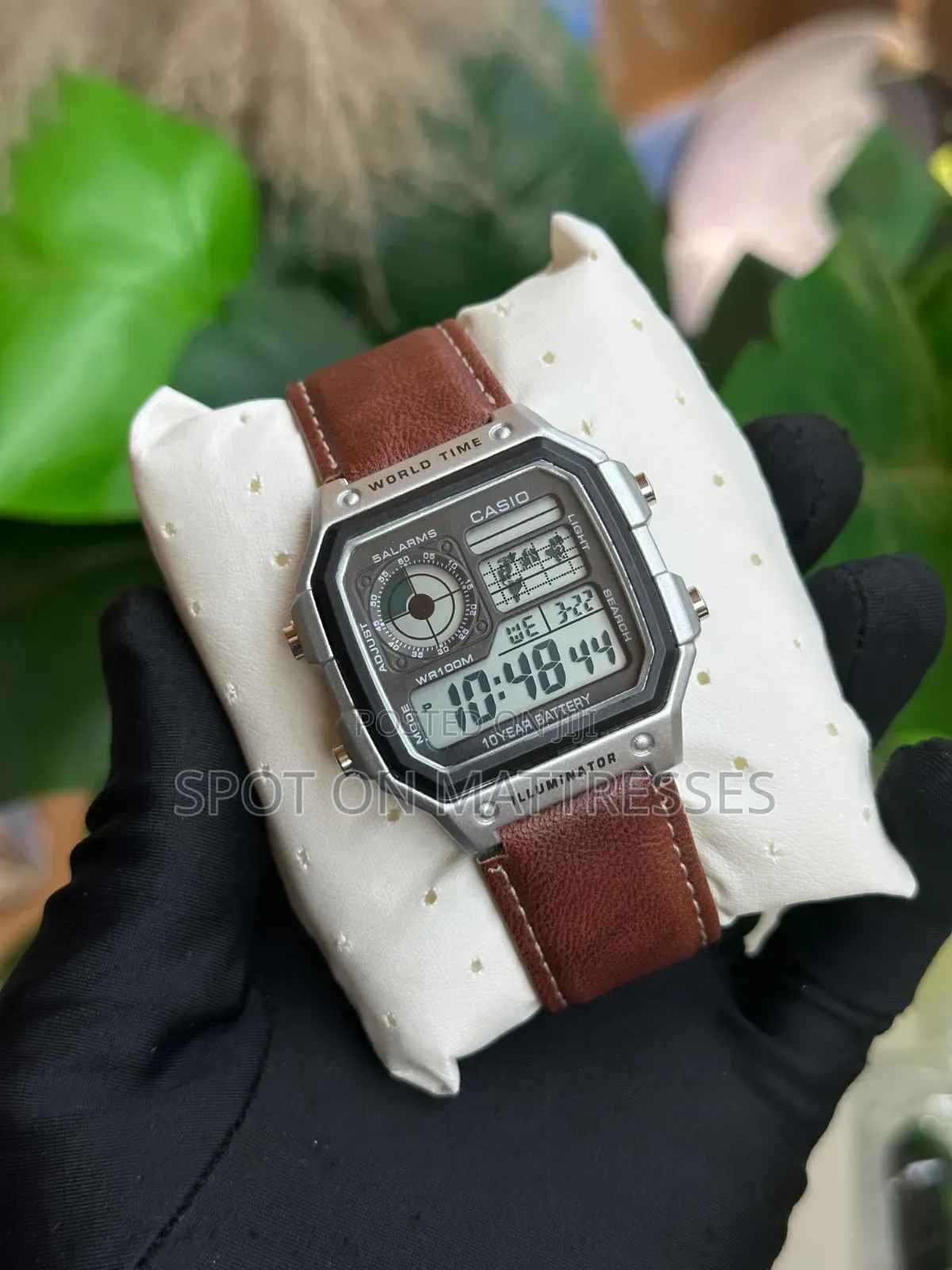 Casio Worldtime Watch for Men. Black/Green/Brown. Countrywide Delivery