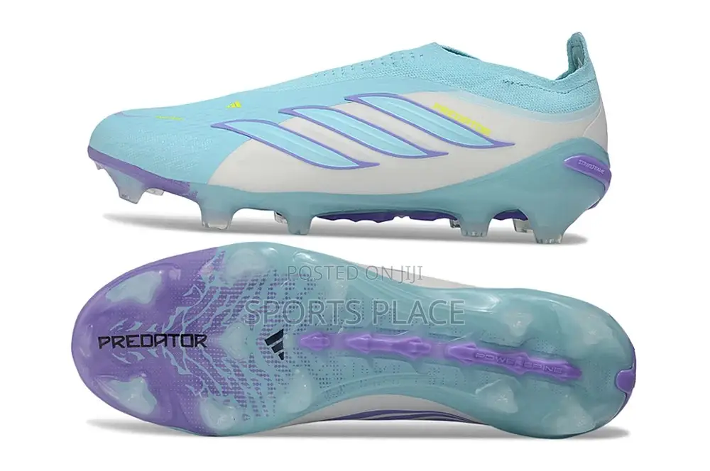 Elite Predator Laceless - Turquoise Powerspine Football Boots