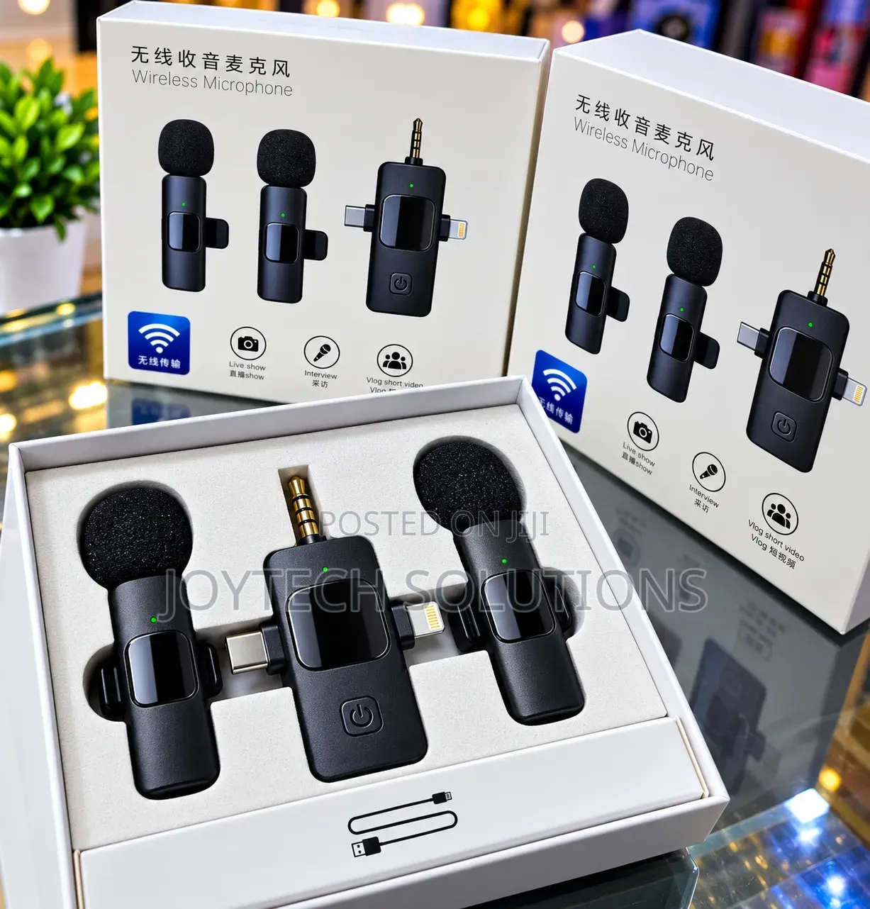 Portable Dual Mic Wireless Recording Kit for TikTok YouTube & Facebook