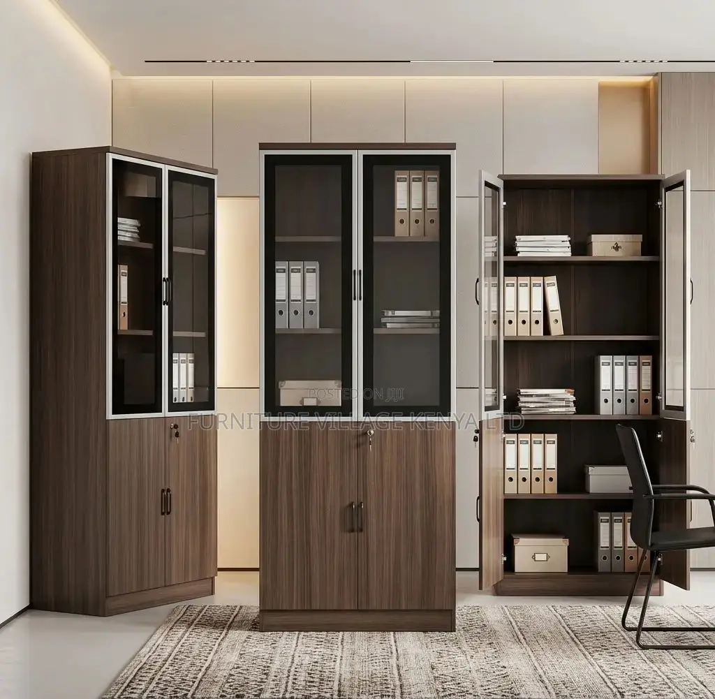 Office Cabinet; 2 Door Lockable Wooden Office File Cabinet