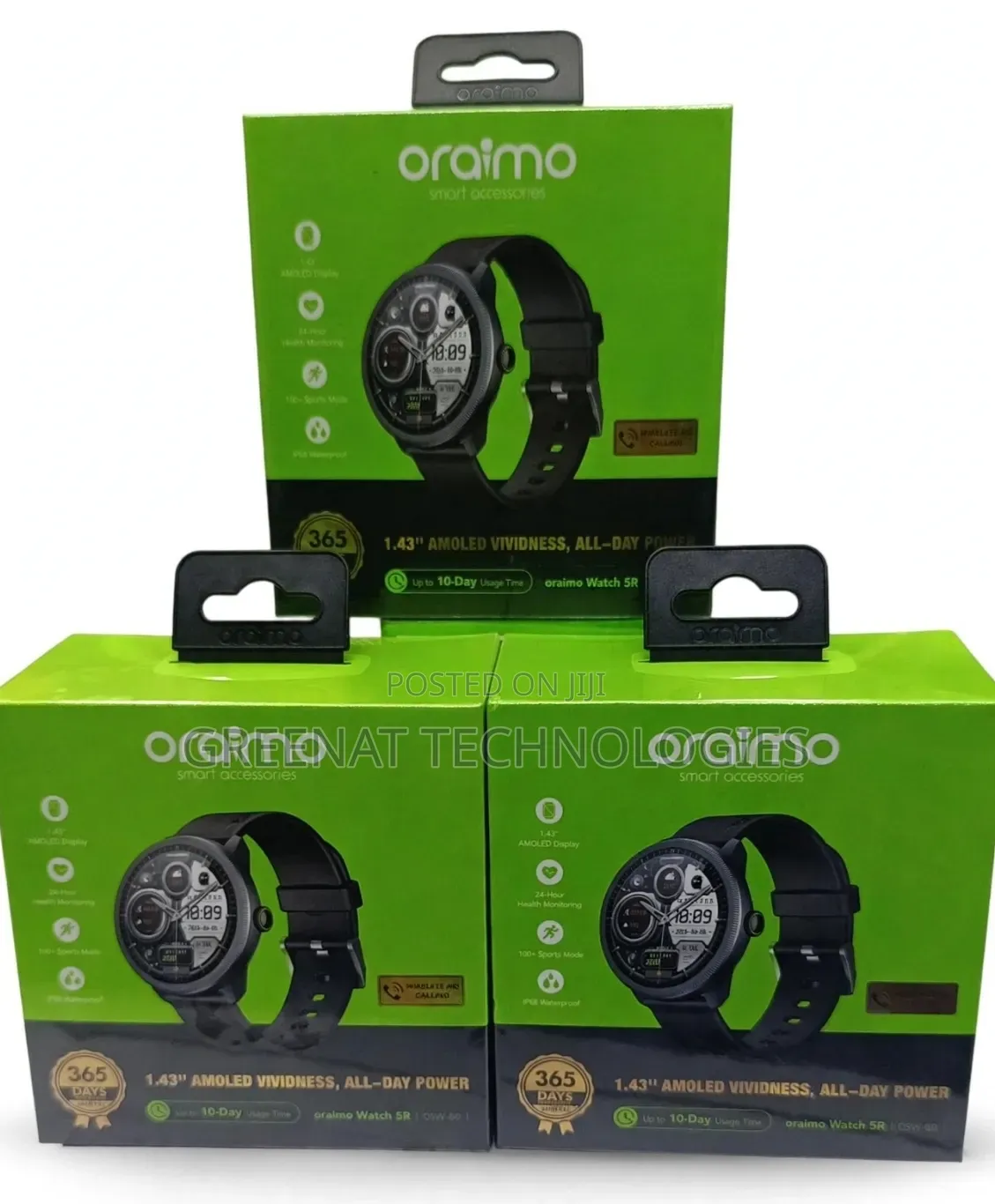 Oraimo Watch 5R OSW-60 1.43" AMOLED Bluetooth Calling 10-Day Battery