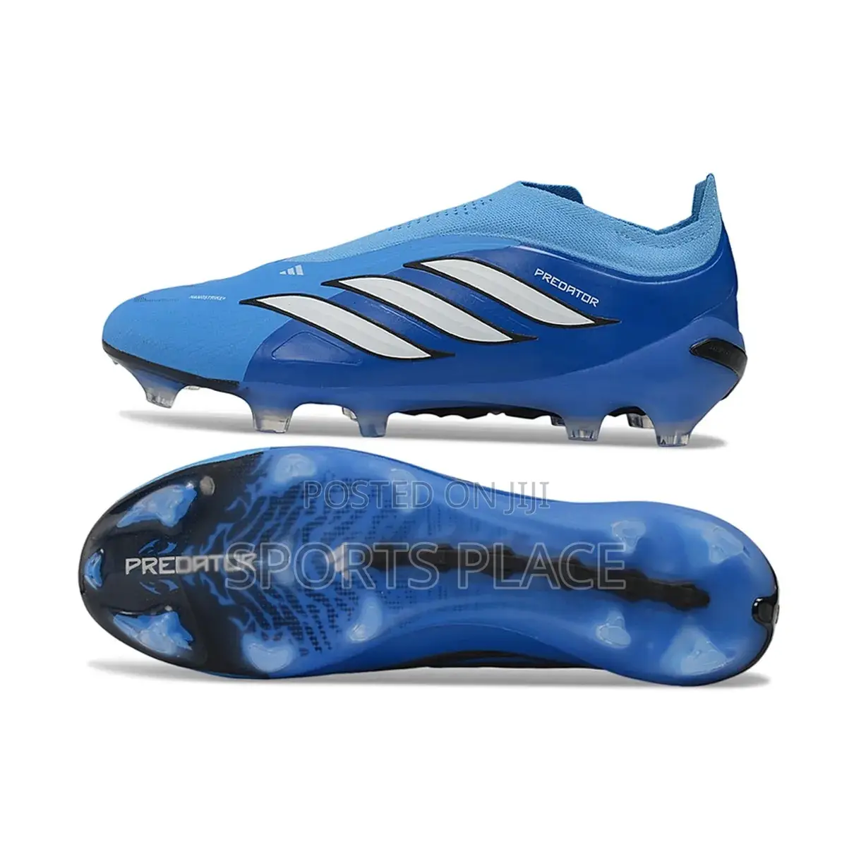 Adidas Predator Blue Powerspine Football Boots - Laceless