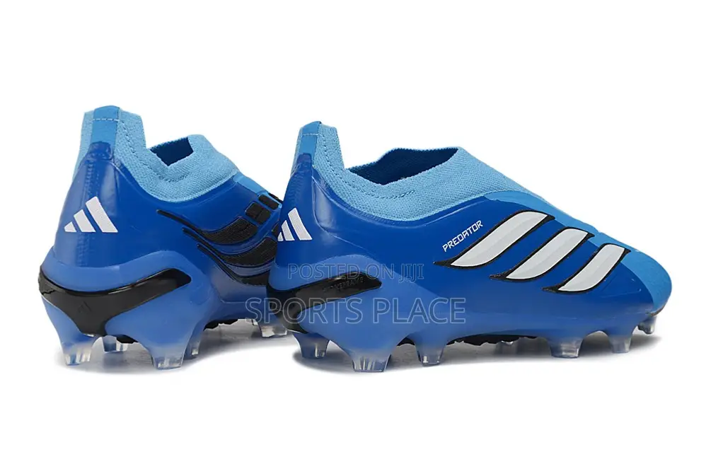 Adidas Predator Blue Powerspine Football Boots - Laceless