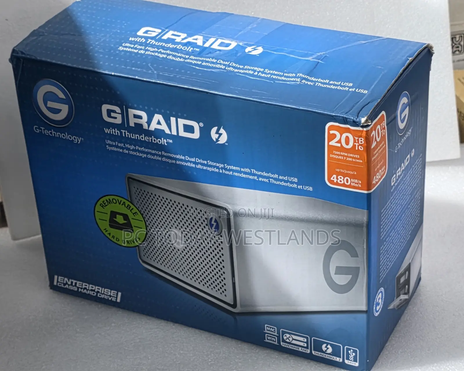 G-Technology G-Raid 20TB 2-Bay Thunderbolt 2 RAID Array (2 X 10TB)