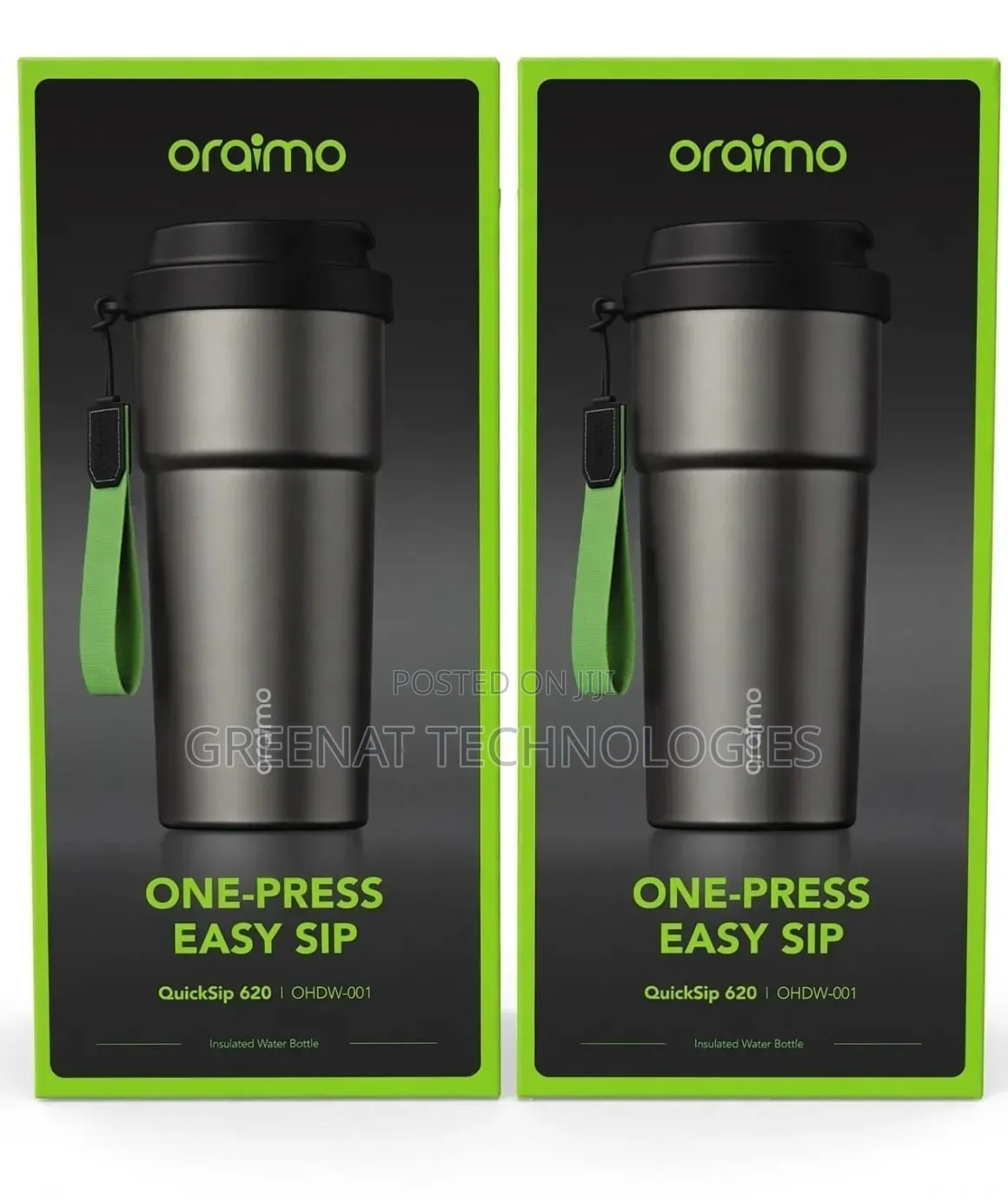 Oraimo ONE-PRESS EASY SIP QuickSip 620 OHDW-001 Insulated Water Bottle