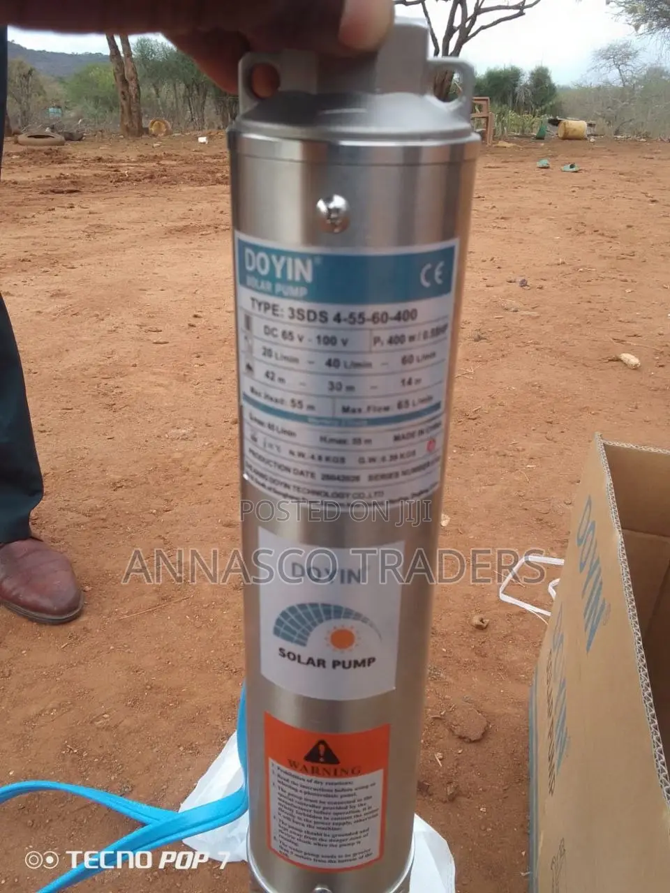 DOYIN 3SDS 4-55-60-400 Solar Submersible Water Pump 400W 0.5hp