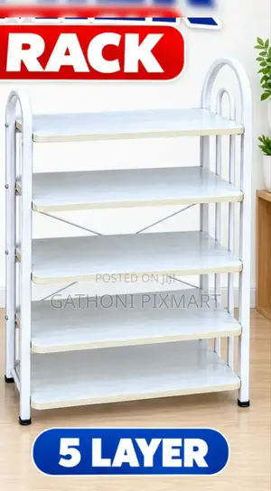 Premier 5-Tier Shoe Stand – Compact Home Storage