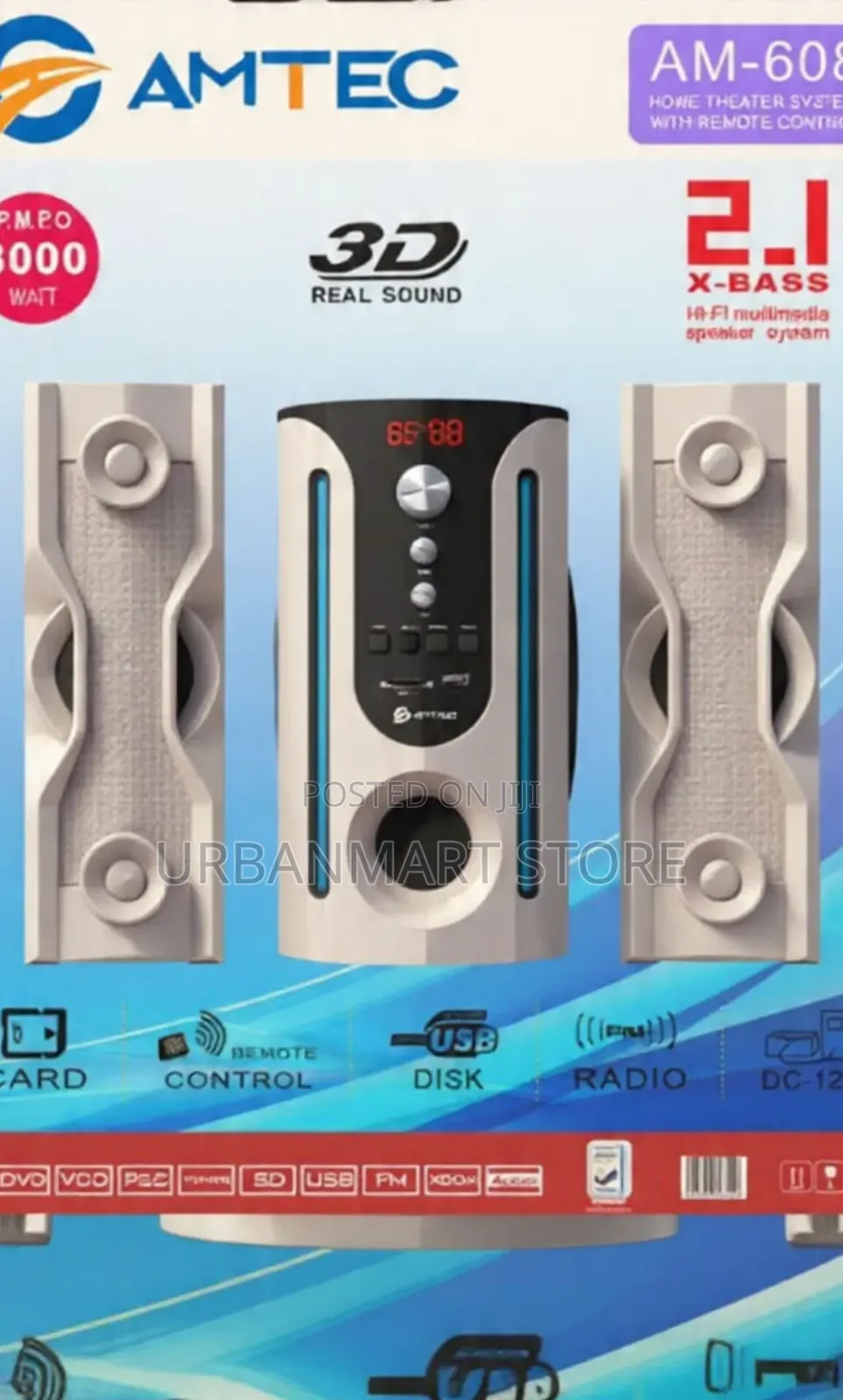 Amtec AM-608 2.1 Channel Home Theatre System Woofer