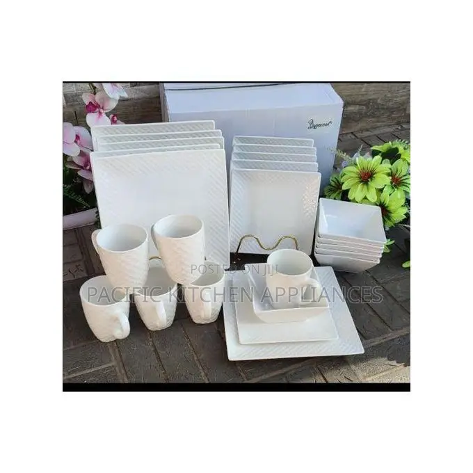 Ceramic 24 PCS Square Dinner Set