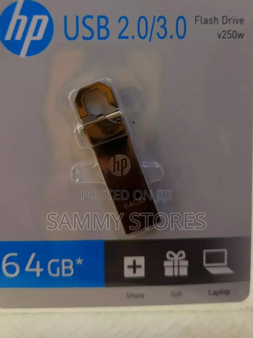 HP 64GB Flash Drive – Portable USB Storage for Files, Photos Videos