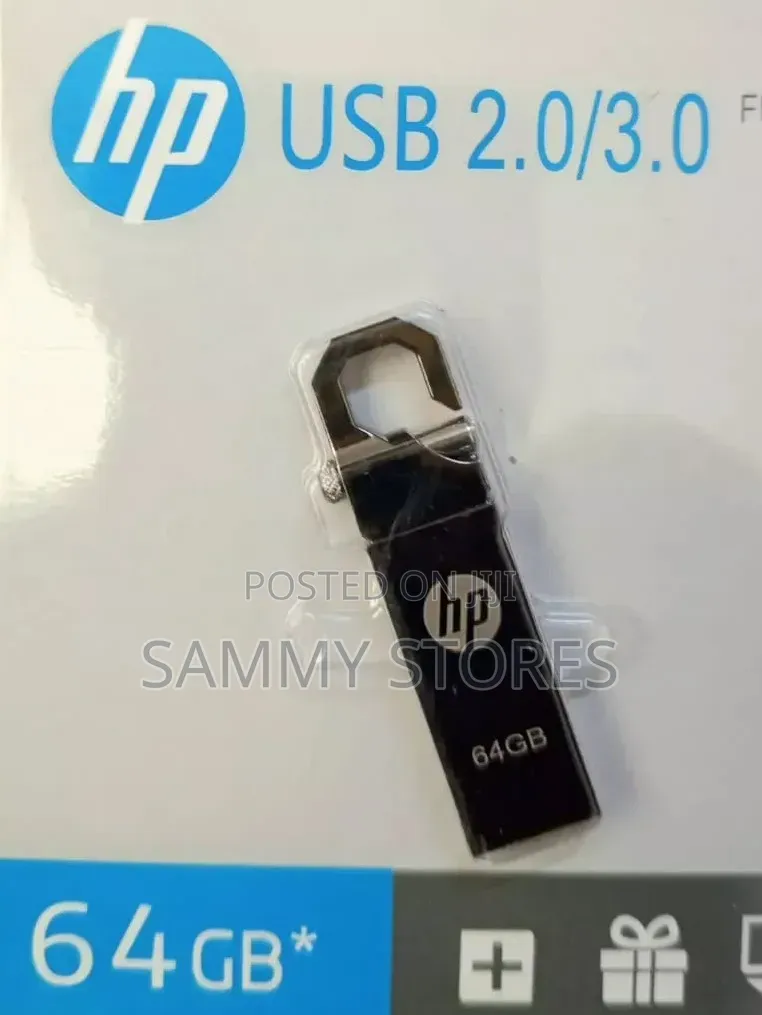 HP 64GB USB Flash Drive – Portable Data Storage for Laptop PC
