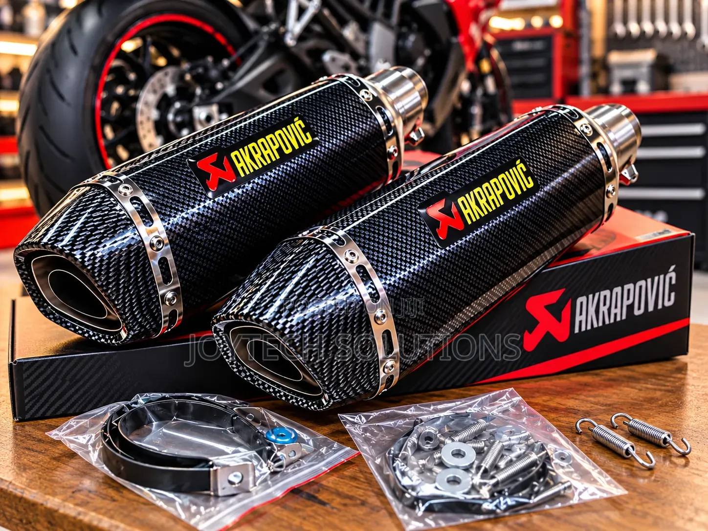 Akrapovic Carbon Fiber Exhaust Muffler Sport Bike Performance Silencer