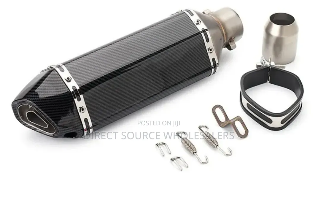 Motorcycle Exhaust Silencer With Clamp and Springs
