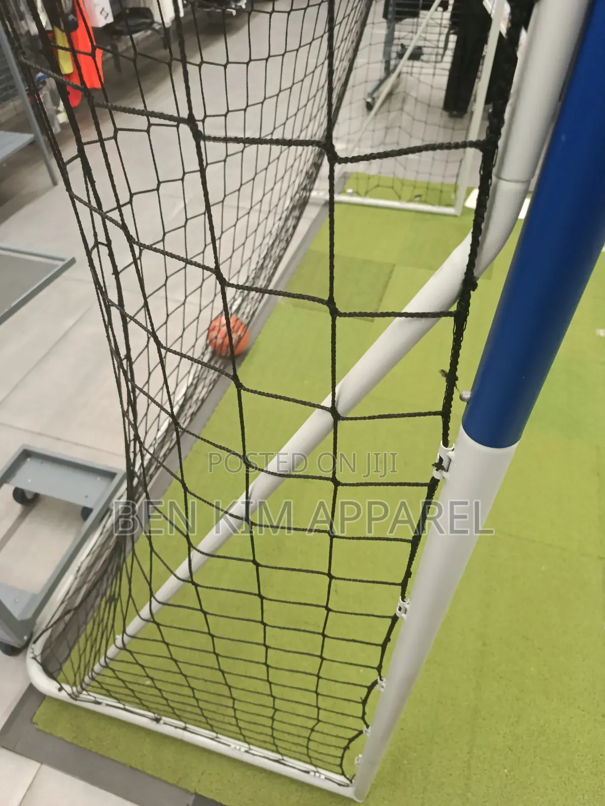 3Metres by 2 * 1.2 Metallic Goal With Net Tool Free Assembly 40mm Tube