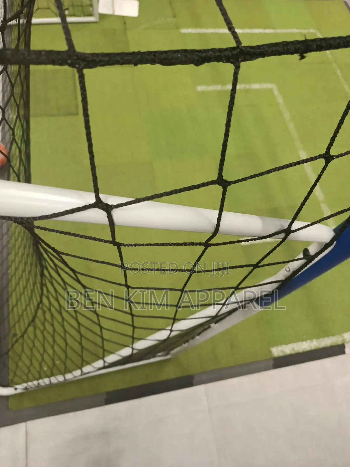 3Metres by 2 * 1.2 Metallic Goal With Net Tool Free Assembly 40mm Tube